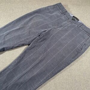 Banana Republic Aiden Fit Pants Mens 32x30 Blue Tonal Plaid Cotton Chinos